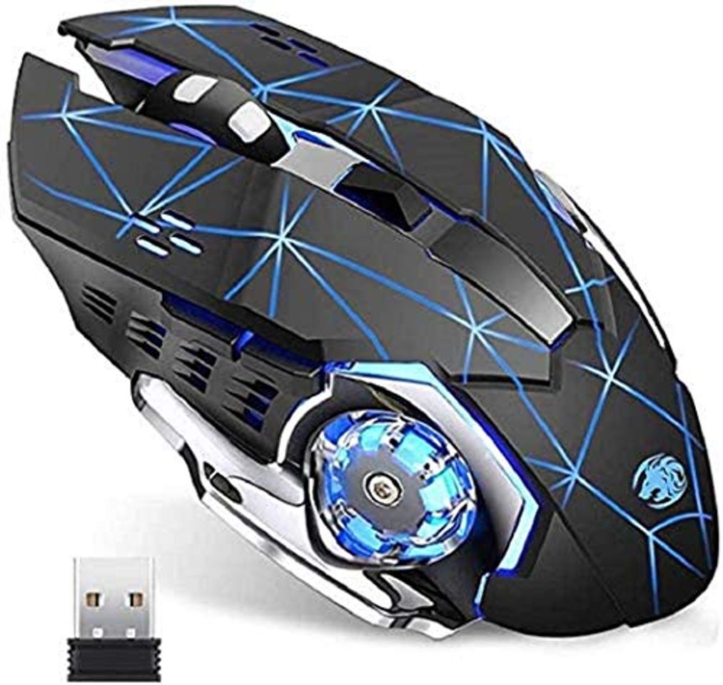 Productos Lasuki Ratón inalámbrico Bluetooth Mouse 2.4G USB con Nano Receptor 2400 dpi