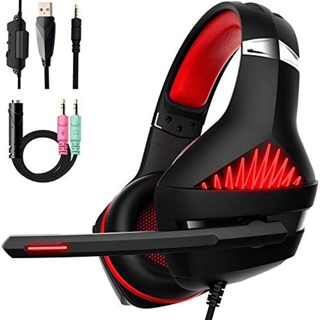 Productos Auriculares Gaming con Micrófono para PS4 Xbox One, Efair Cascos Gaming Stereo