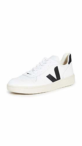 Moda VEJA V-10 Zapatillas Moda Hombres Blanco/Negro