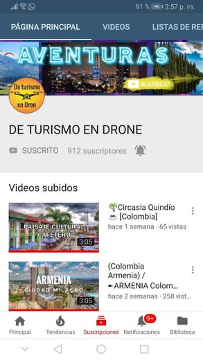 Canal de Youtube de Turismo