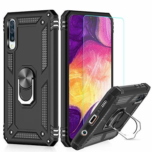 Electronics LeYi Funda Samsung Galaxy A70 Armor Carcasa con 360 Anillo iman Soporte