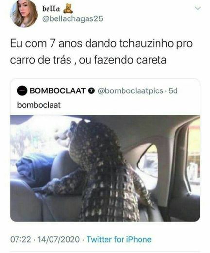 Eu fazia caretas e mandava dedo msm...