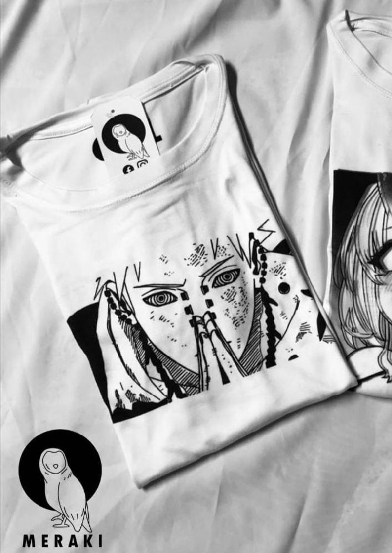 Fashion Camiseta blanca Pain Naruto