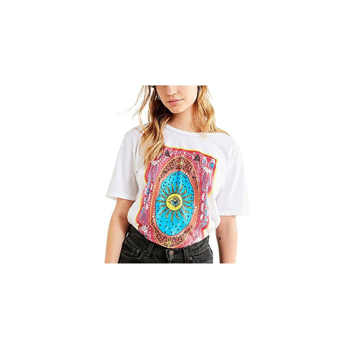 Product Tie Dye Ojos Girasol Camisetas Mujer Tumblr Vintage Algodón Print Moda Camisas