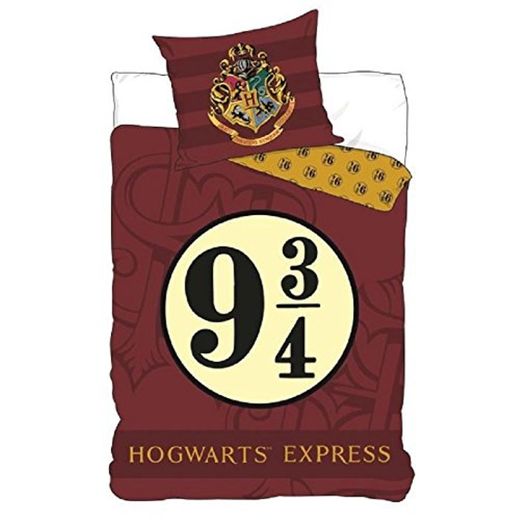 Juego de cama Harry Potter – Funda de edredón 140 x 200 cm funda de almohada 63 x 63 cm