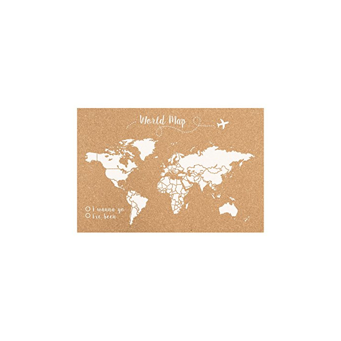 Social Decowood - Mapa Mundi de Corcho