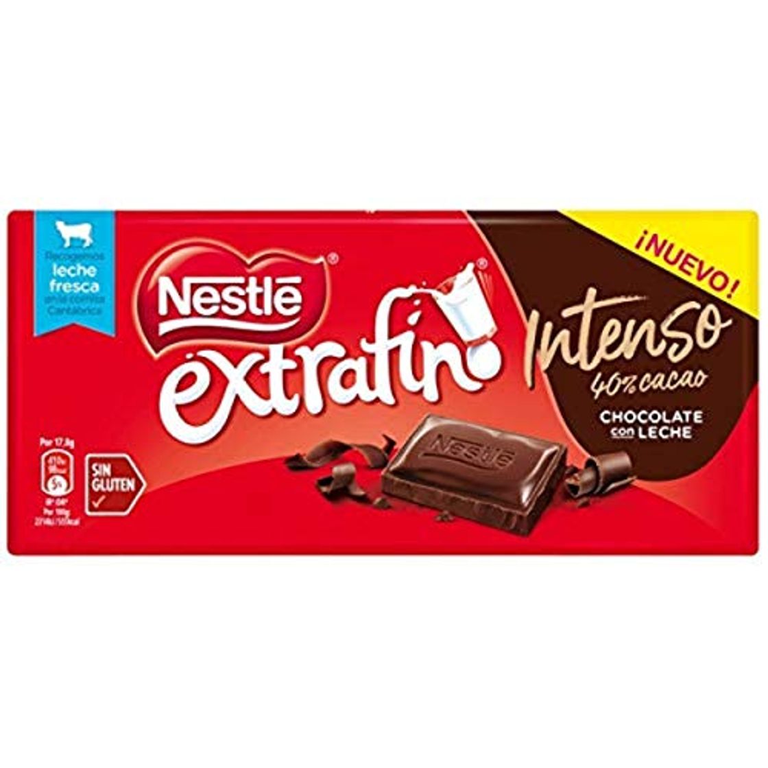 Product Nestlé Extrafino Chocolate Con Leche Intenso 40% Cacao Sin Gluten 125 g