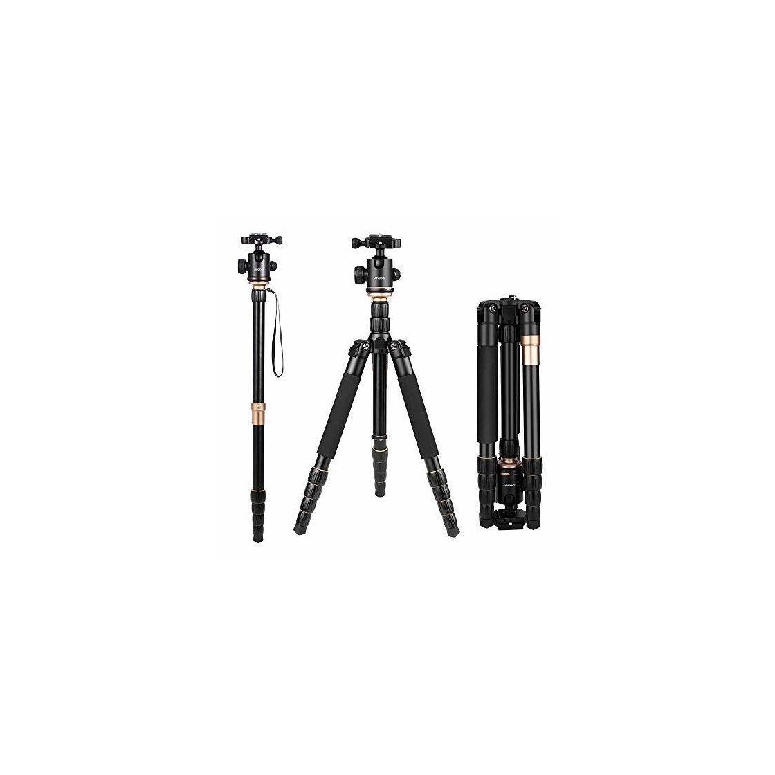 Products Andoer Q666 Trípode Completo Trípode Reflex Portátil 156cm para DSLR Cámara Canon