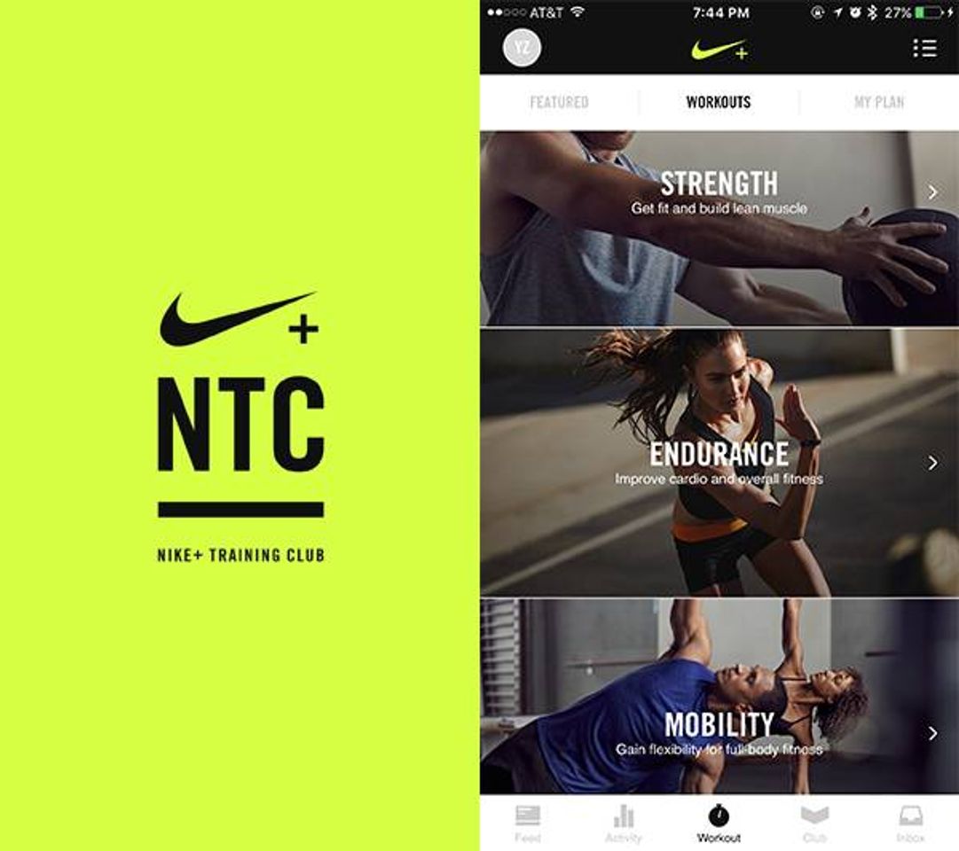 Apps Nike training club