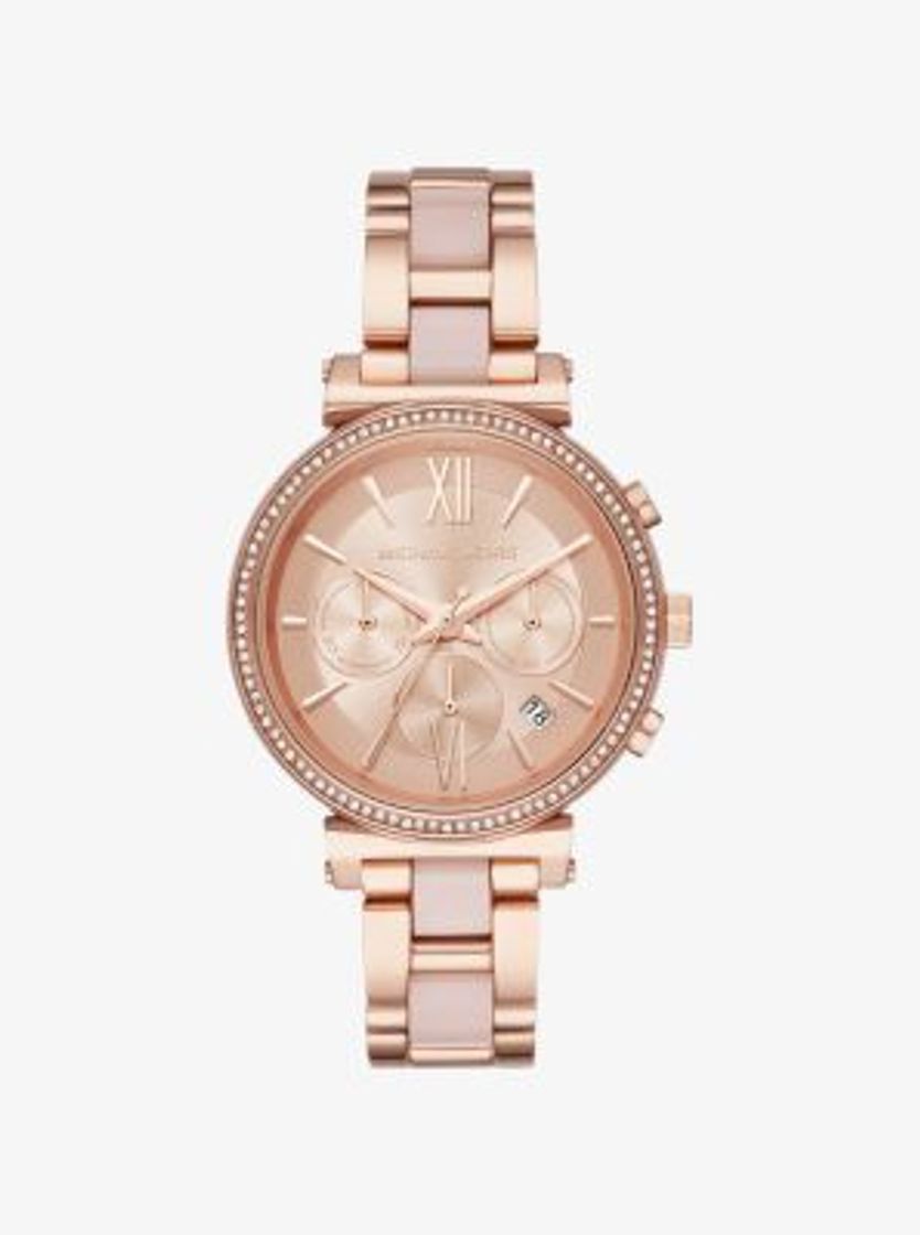 Productos Sofie Pavé Rose Gold-Tone and Acetate Watch