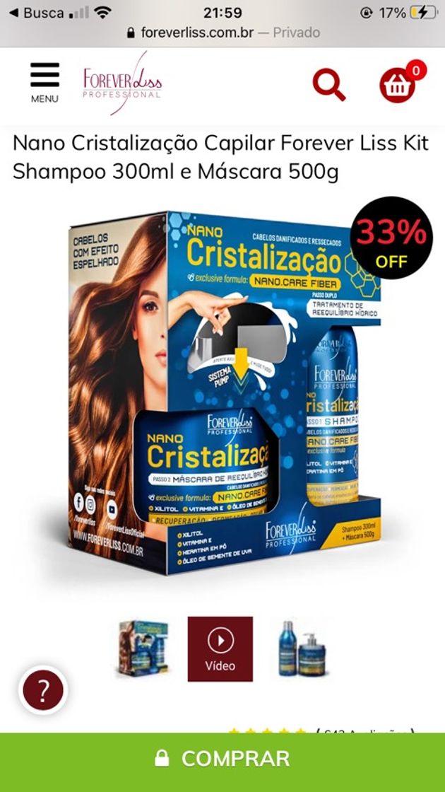 Producto Nano cristalização 