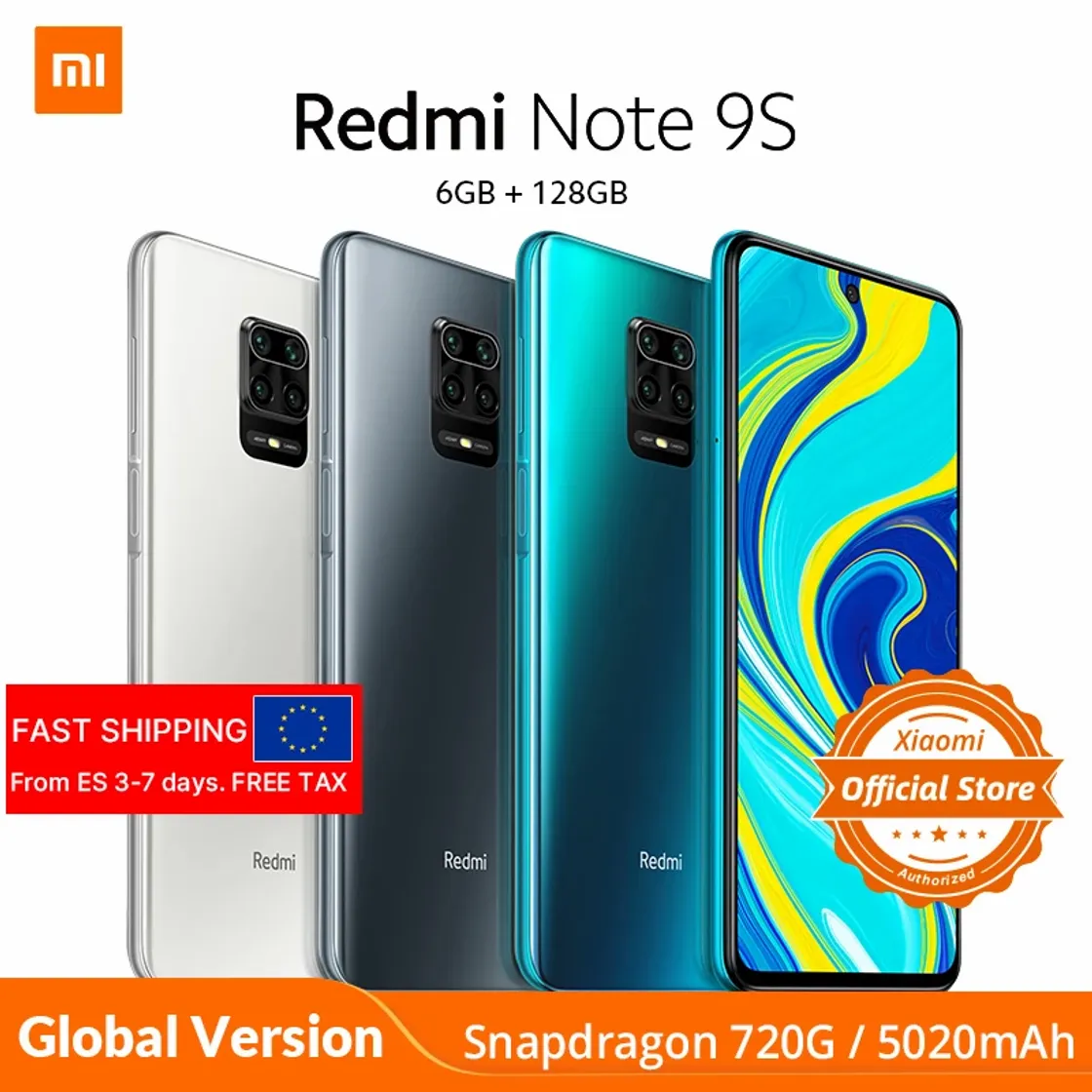 Producto Smartphone XIAOMI REDMI Note 9S 6/128GB Aurora Blue