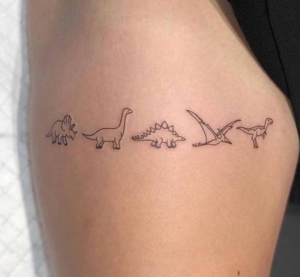 Moda tatuagem dinossauros