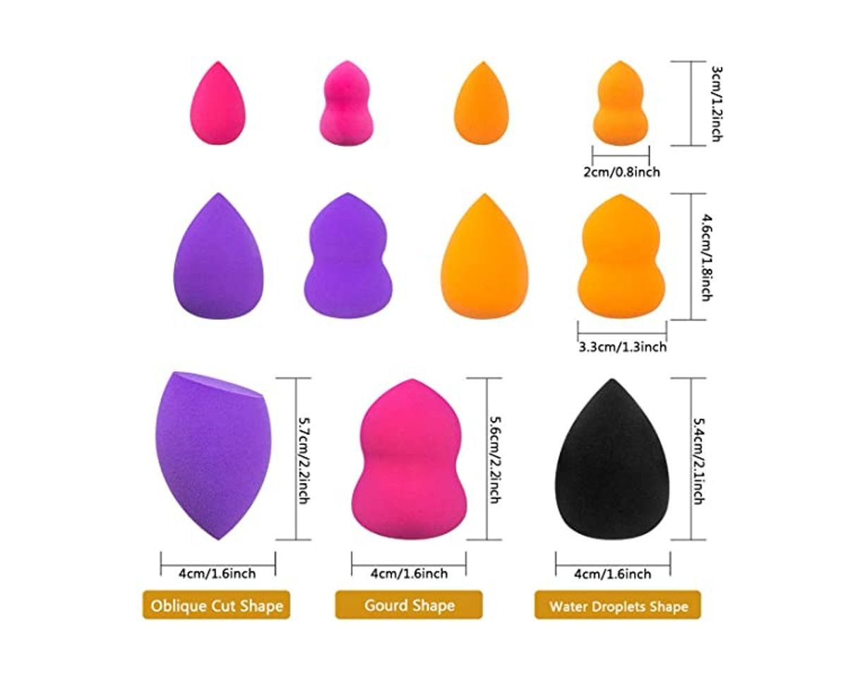 Producto 11 Piezas Esponja Maquillaje Beauty Blender Sin Látex Facial Makeup Esponjas para