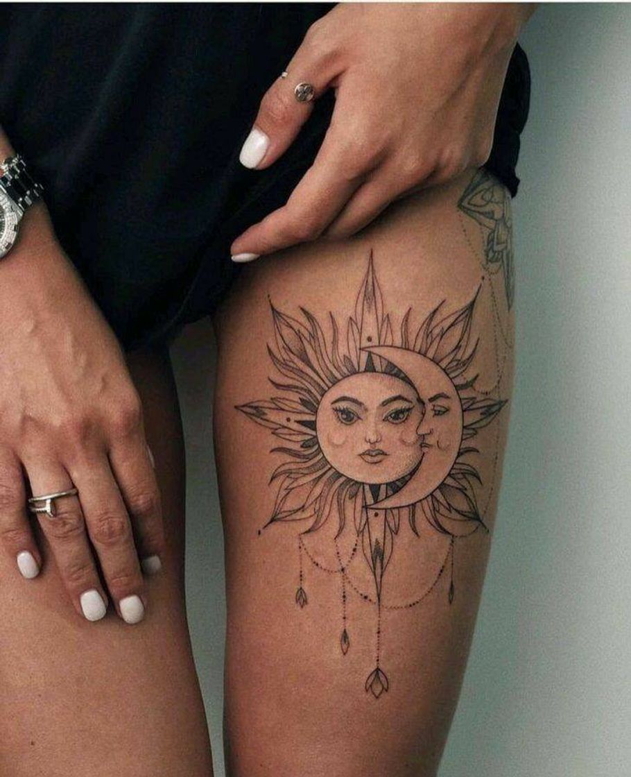 Fashion Tatto sol e lua