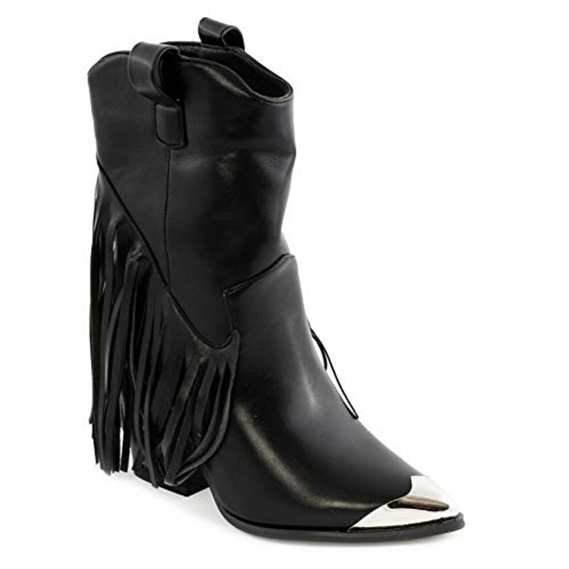 Fashion Toocool Texani - Botas de mujer Western con flecos de camperos, punta