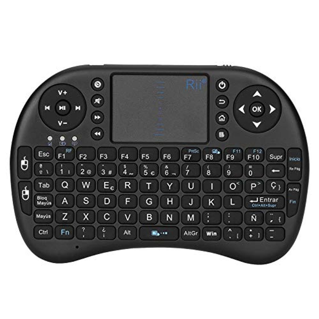 Producto Rii Mini i8 - Teclado ergonómico con touchpad