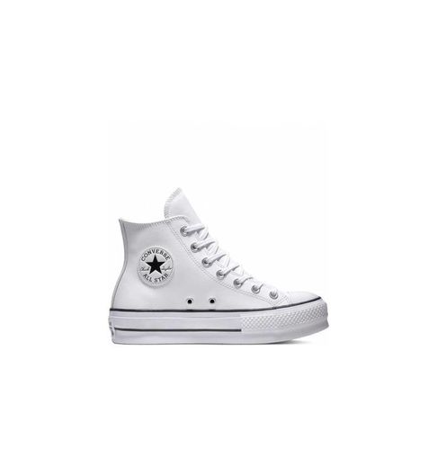 Converse Chuck Taylor CTAS Lift Hi, Zapatillas para Mujer, Blanco