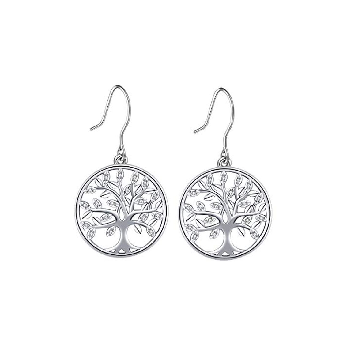 Product Pendientes Arbol de la Vida Plata Esterlina, Pendientes Mujer de Plata de