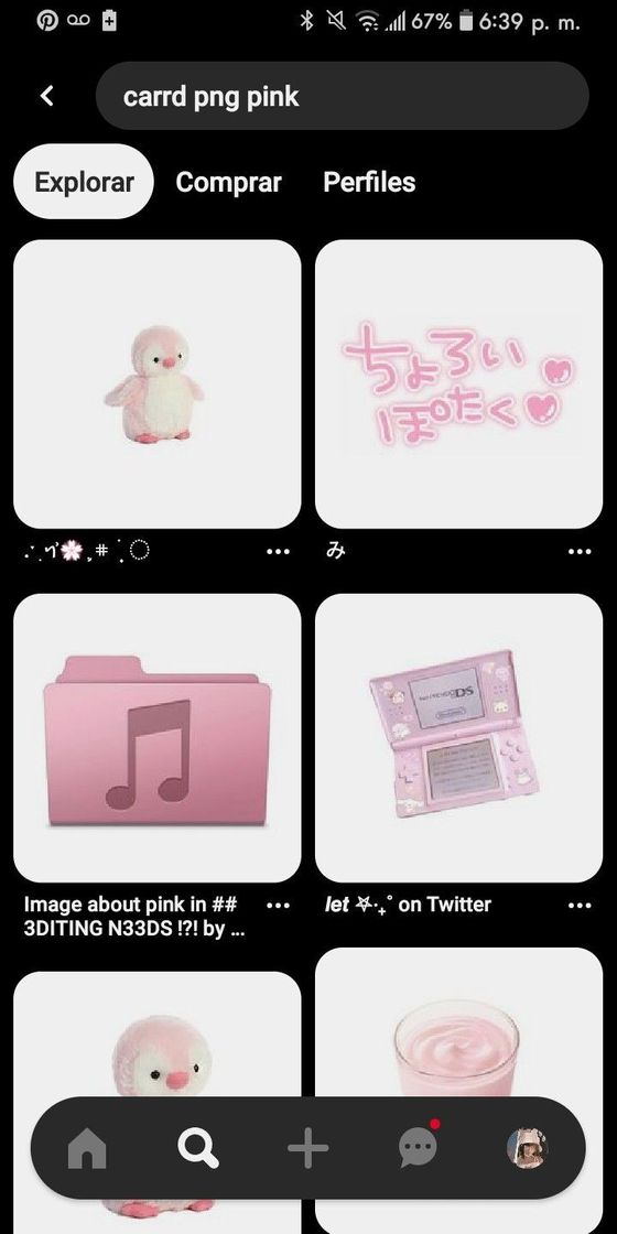 Social carrd png pink