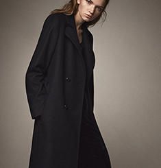 Abrigo negro Massimo Dutti