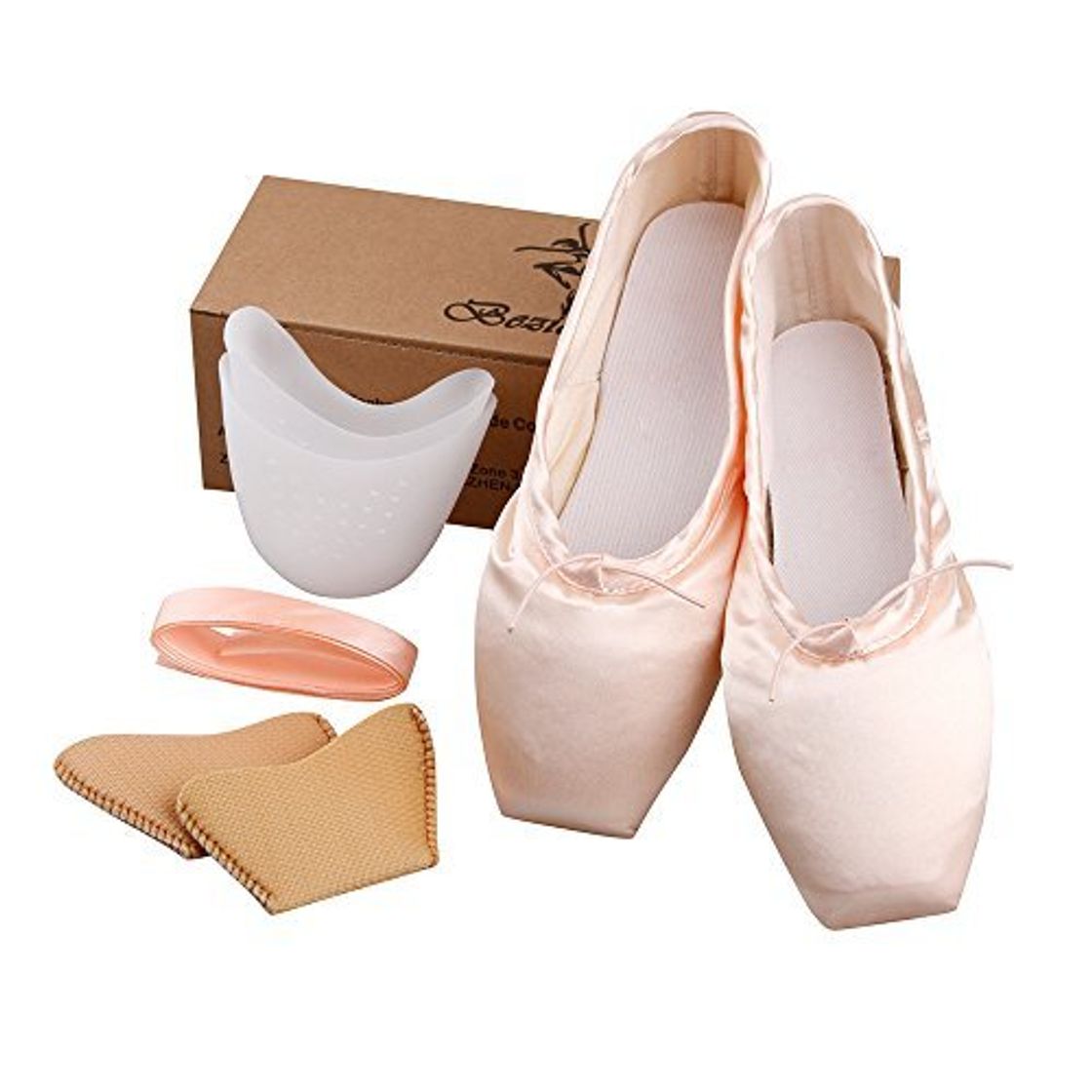 Lugares TXJ Punta Zapatos de Ballet para Niñas y Mujeres(Rosa