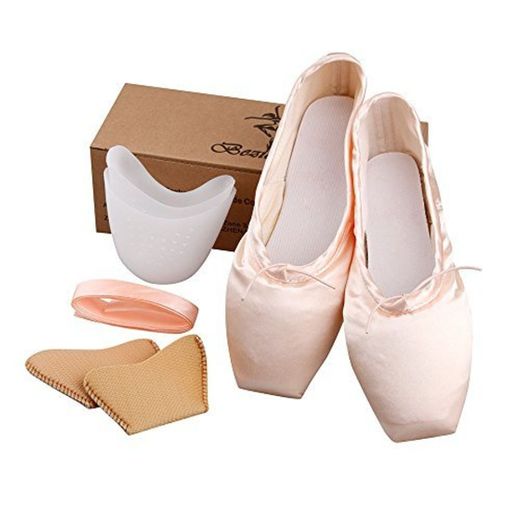 TXJ Punta Zapatos de Ballet para Niñas y Mujeres(Rosa