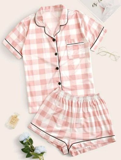 Conjunto de pijama Rosa Confortável
