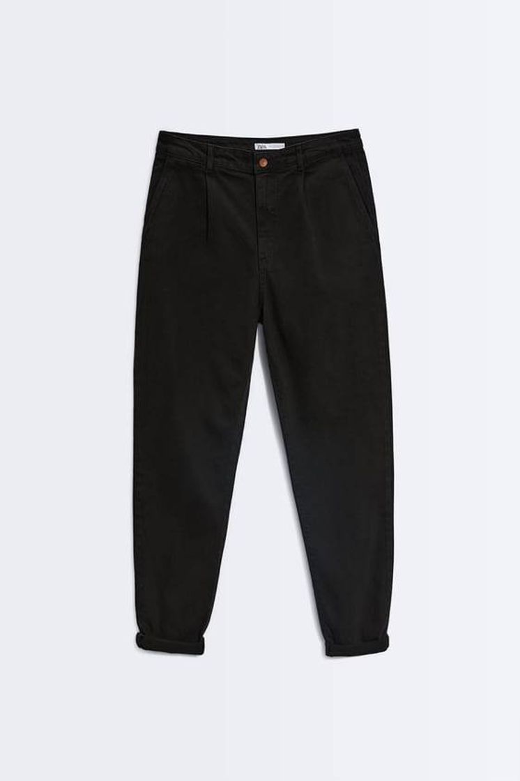 Moda PANTALÓN ALGODÓN PLIEGUES - Negro |