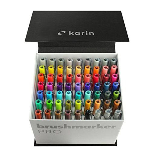 Karin HQ0003 Mega Caja Brush Marcador Pro brushpens a base de agua Adecuado