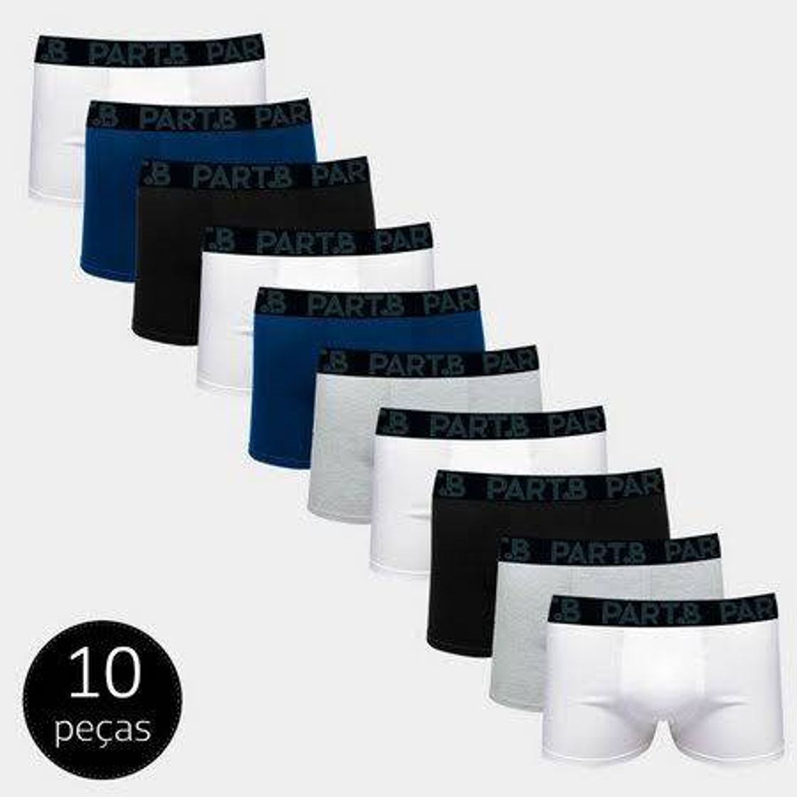 Moda Kit com 10 Cuecas Boxer Part