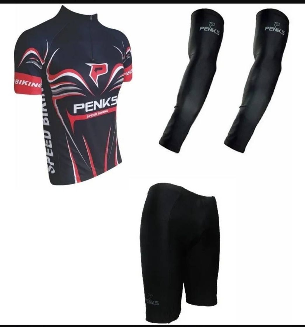 Fashion Conjunto Speed Biking Vermelho Camisa