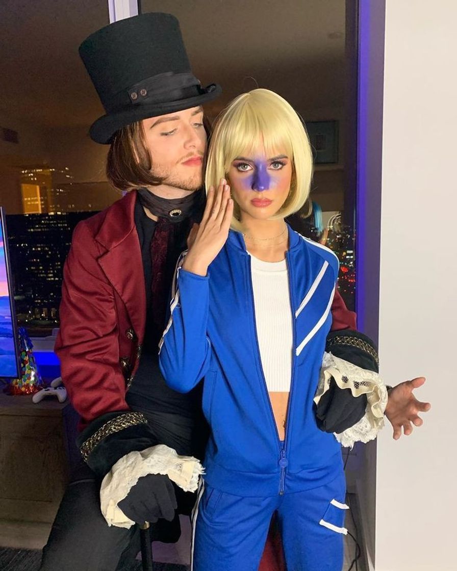 Fashion Disfraz Willy Wonka y Violet