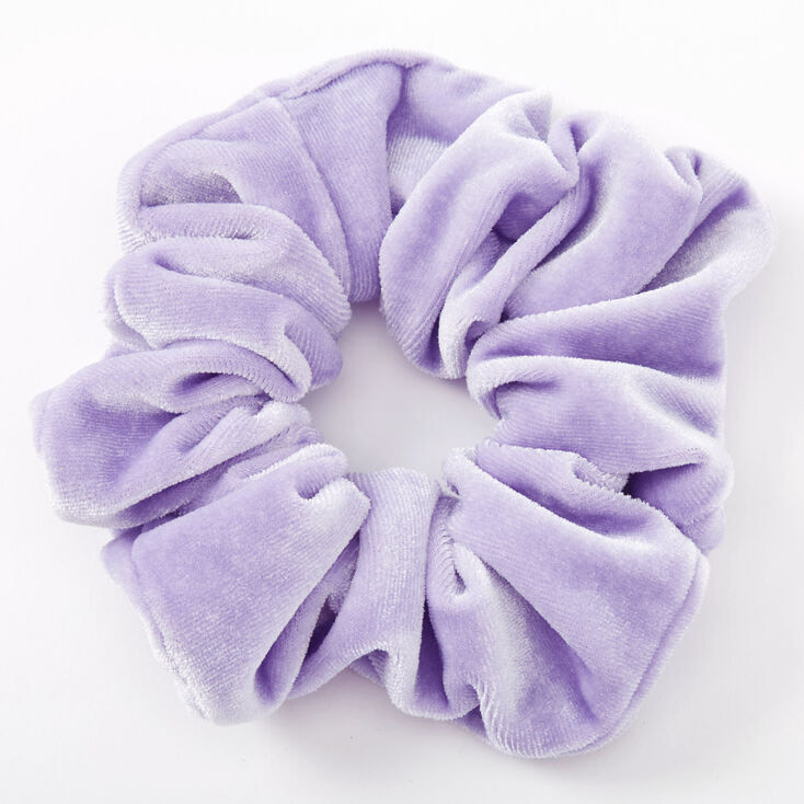 Social Medium Velvet Hair Scrunchie - Periwinkle