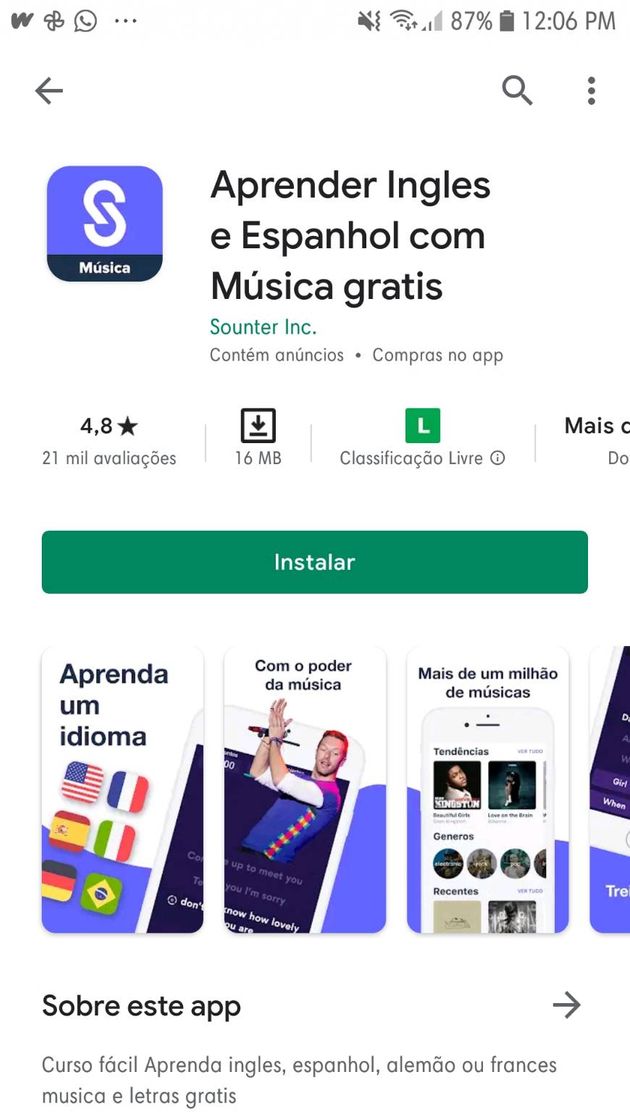 App Aprender inglés con música 