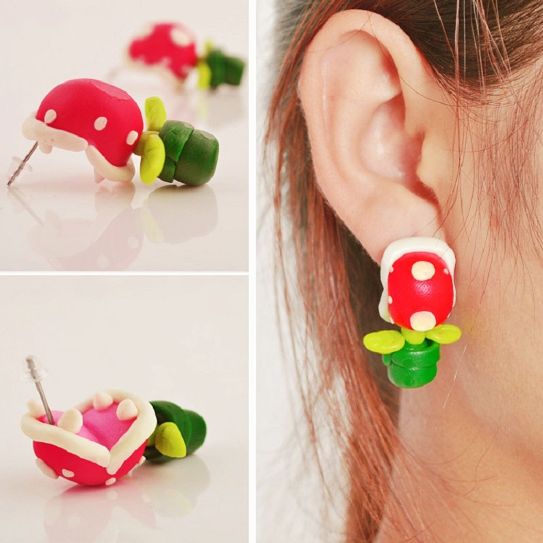 Fashion Pendientes Planta Piraña