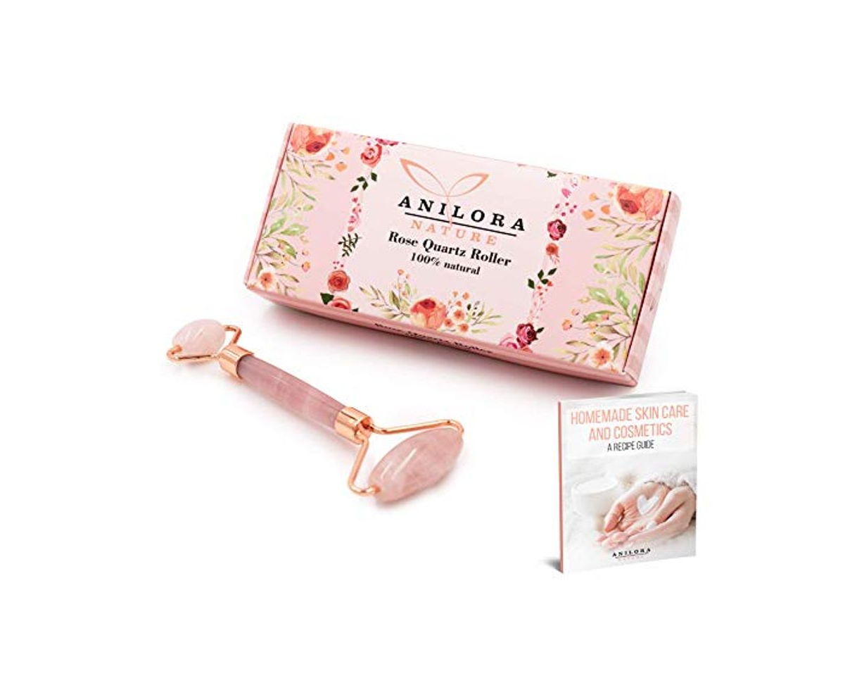 Social Rodillo de cuarzo rosa para la cara