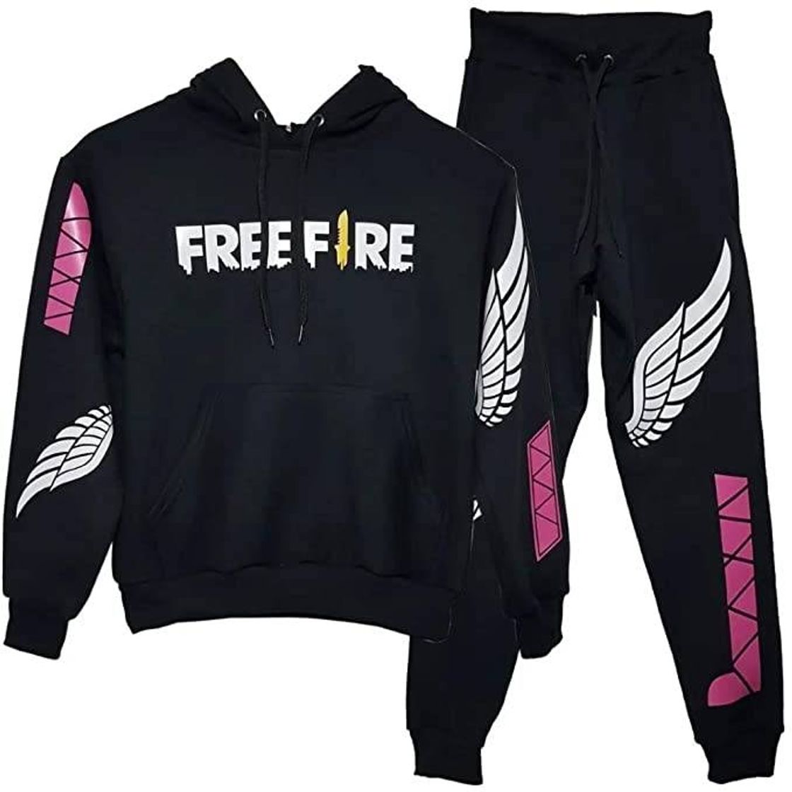 Moda Conjunto Free Fire Moletom + Calça Garena Angelical Anjo Gam