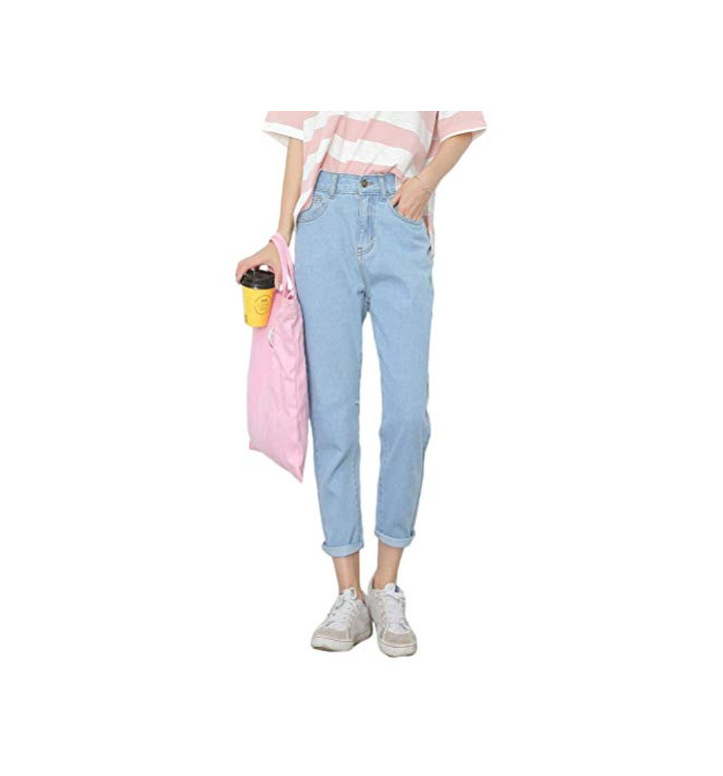 Social ORANDESIGNE Mujer Vaqueros Mom-Fit de Tiro Alto Pantalones Vaquero Push Up Pantalones