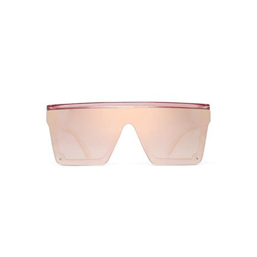 JIM HALO Gafas de Sol con Protección Superior Plana Gafas Cuadradas sin