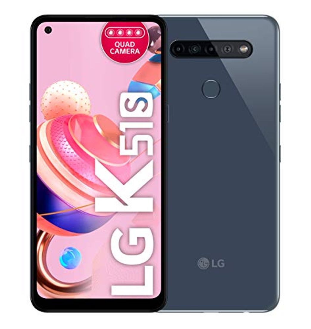 Producto LG K51S titán - Smartphone 4 cámaras traseras, pantalla 6.55”, HD