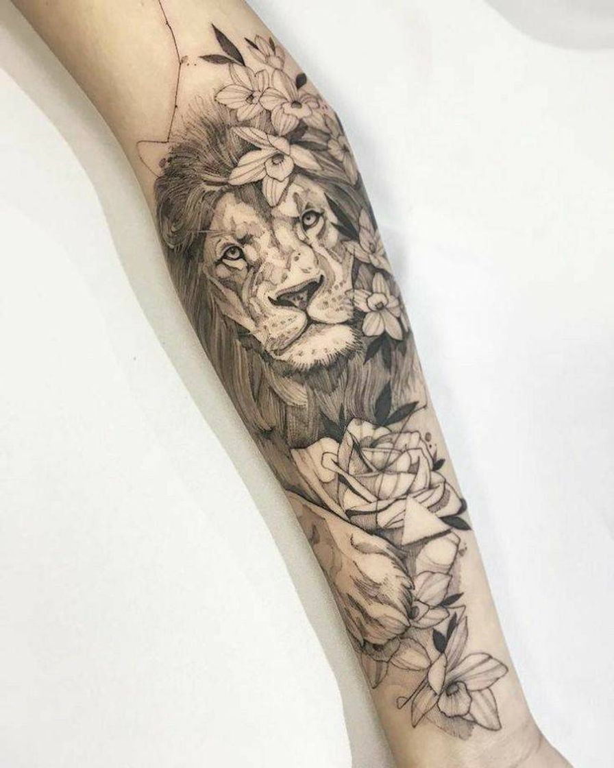 Fashion Tatuagem Leão 