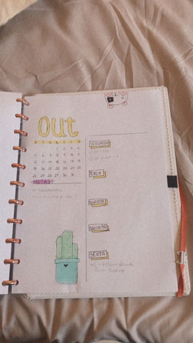 Moda Calendário bullet journal 