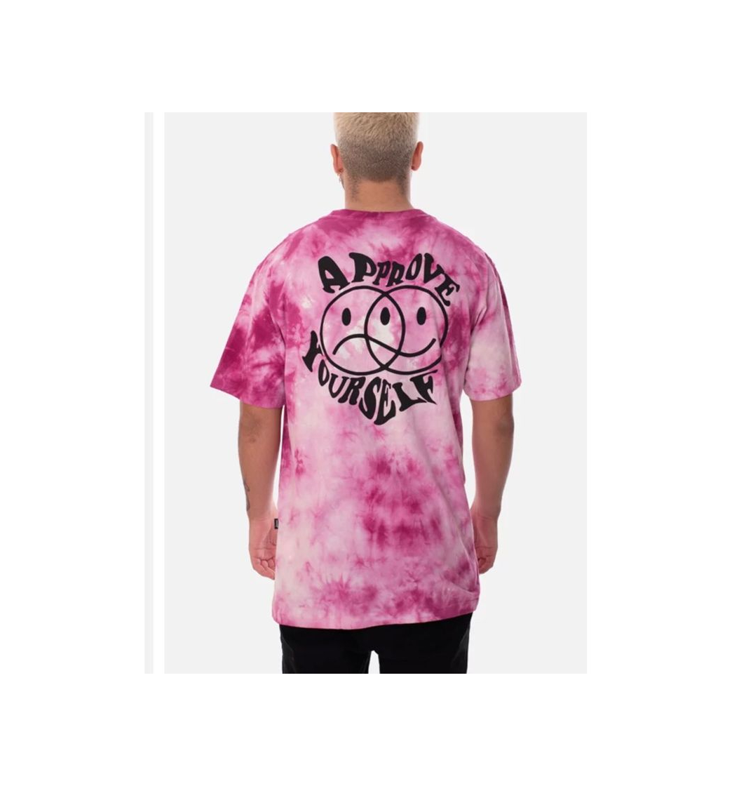 Moda Camiseta rosa Tie Dye