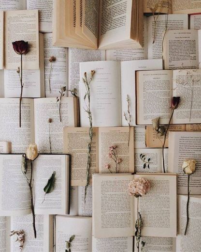 Livros e flores 🌼