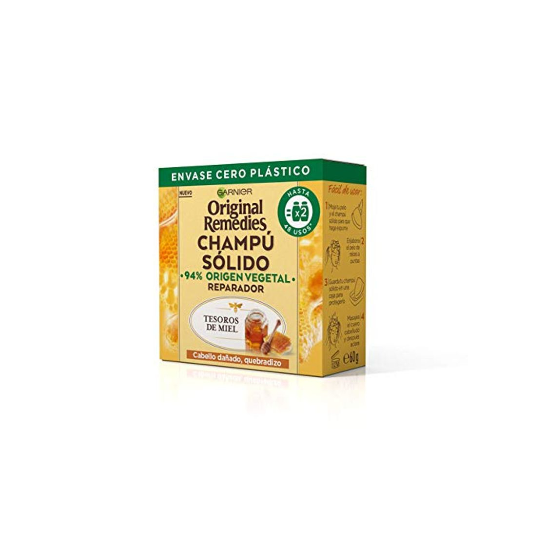 Product Garnier Original Remedies Champú Sólido - Tesoros De Miel Para Cabello Dañado