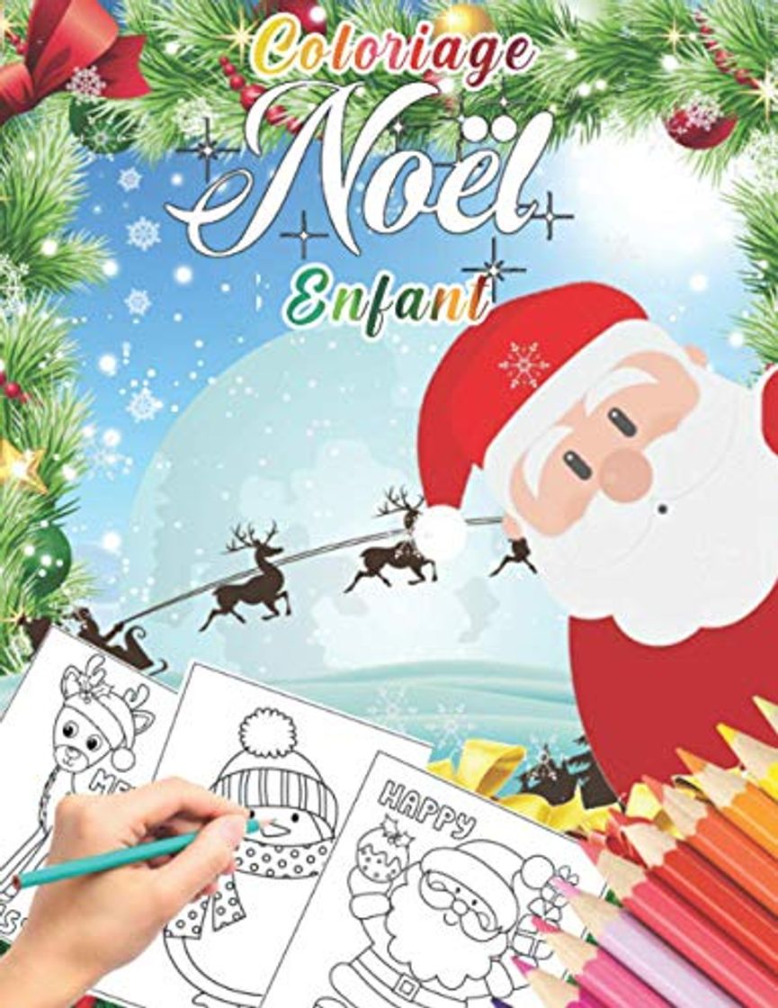 Libro Coloriage Noël Enfant: Joyeux Noël Livre De Coloriage , Livre De Coloriage