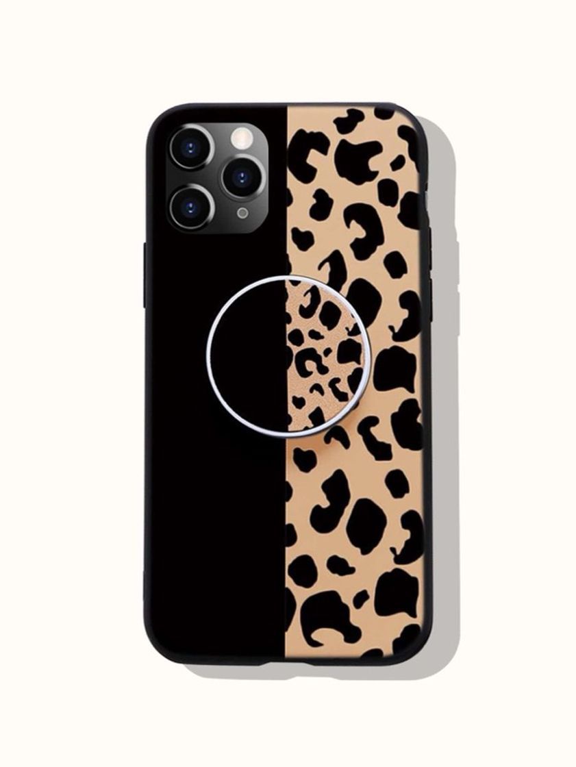 Moda Capinha com estampa de leopardo 