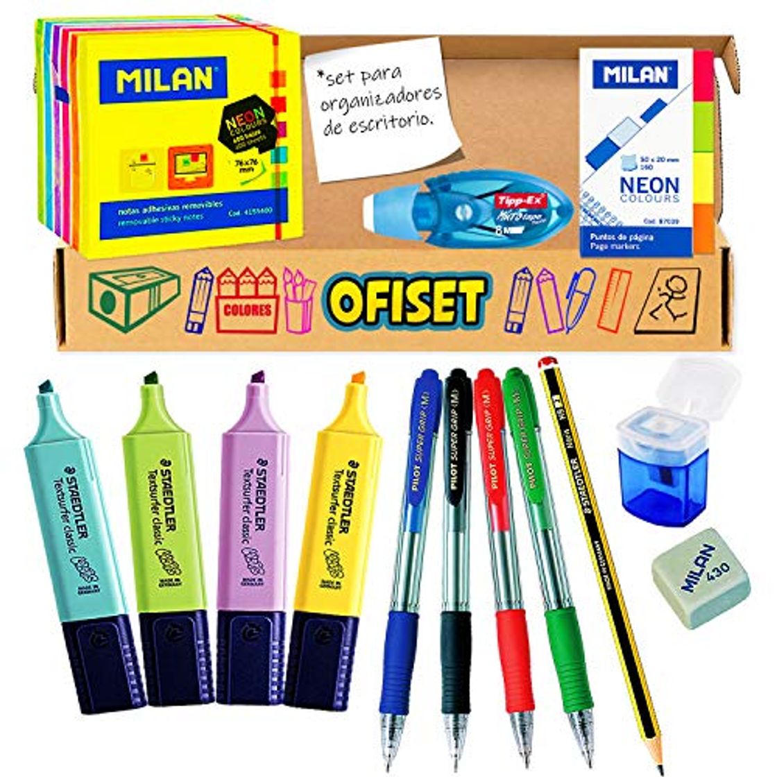 Social Pack material oficina y papeleria - Pack boligrafos pilot