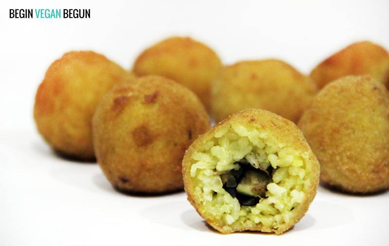 Moda Arancini de berenjena veganos